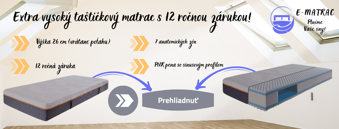 Vysoký Taštičkový matrac Moonlight Trend