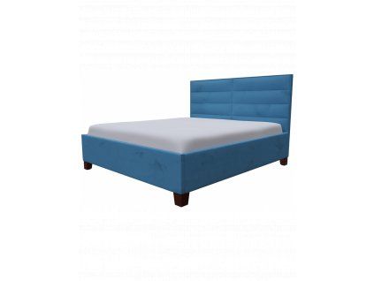 Detail na luxusnú čalúnenú manželskú posteľ ACAMAR s nožičkami z prírodného alebo moreného buka a poťahovou látkou MAGIC VELVET, ktorá zaisťuje eleganciu a komfort.